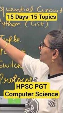 HPSC PGT Computer Science l 15 days 15 Important topics #hpscpgtcomputerscience #toc