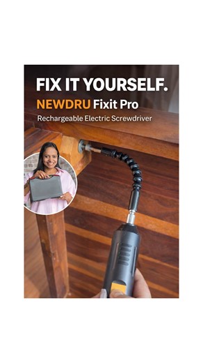 NEWDRU on Instagram: "That moment when one loose screw turns into a big problem 😤 Fixed in seconds with NEWDRU FixIt Pro 🔧 Powerful. Precise. Portable. DIY just became stress-free. #Newdru #FixItPro #DIYLife #ToolTok #HomeFix"