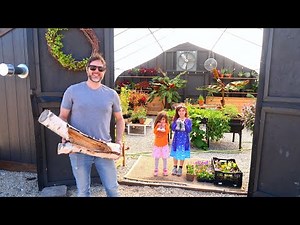DIY Birch Log Planter | Planting Pansy & Violas in Shoes | Container Gardening Ideas//Garden Farm