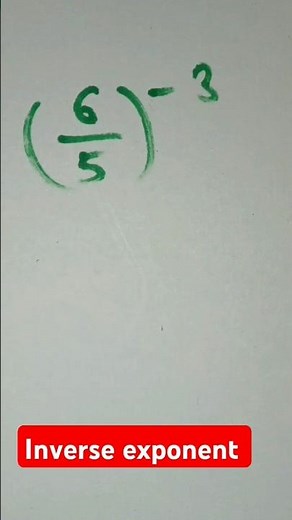 solve the problem related to inverse exponent #exponents #maths #shorts #ssc
