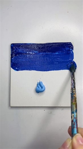 Night Drawing on Canvas - Blue Sky Artwork