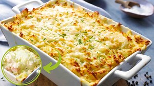 One-Dish Fish Pie with Cheesy Mashed Potato Recipe