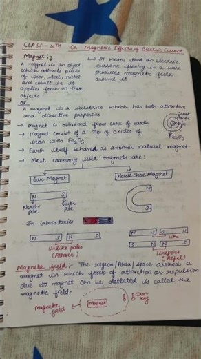 Mastering the basics of Magnetism ⚡🧲 | Class 10 Science made simple with clear notes by STUDYPHASE