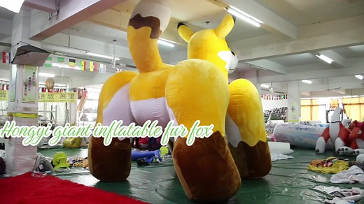 ❄️ winter with a big warm fox🥰🥰🥰. #inflatable #pvc #fox #furry #fur #toys