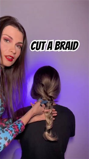 Cut Hair Using a Braid | Result