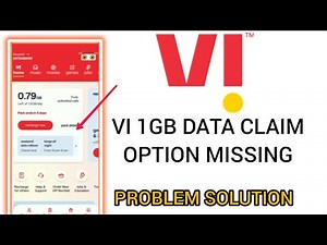 Vi Free 1Gb Data Claim Option Missing Problem Solution | Vi Free 1Gb Data Claim