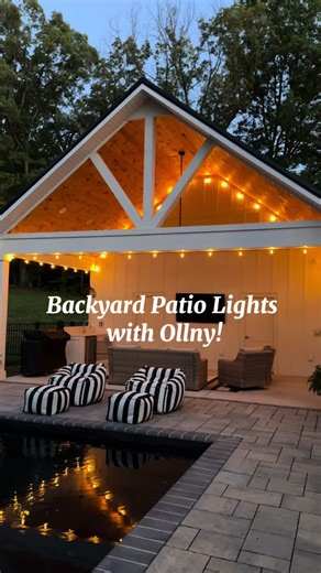 We have wanted to put up string lights on our covered pool area for a ...