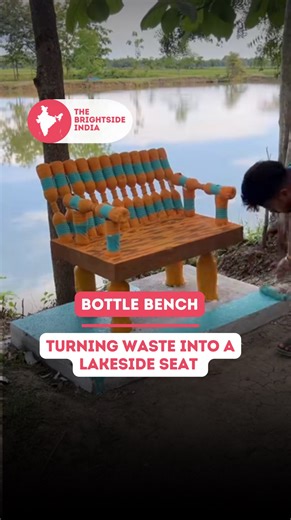Innovation doesn’t always need money — sometimes, just imagination and a few bottles. ♻️✨ . . . (recycling, eco innovation, sustainable design, diy project, plastic reuse, india creativity, environment, green living, reuse reduce recycle) | The Positive India