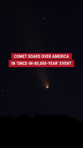 OUT OF THIS WORLD: Video captures the moment an ancient comet from the outer reaches of our solar system lights up the night sky across America as it orbits the Sun. NASA said the rare comet won't come near Earth for another 80,000 years. | Fox News