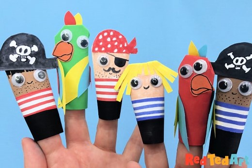 How to make Pirate Finger Puppets - Red Ted Art - Easy Kids Crafts!