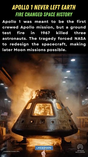 Did You Know Apollo 1 Never Left Earth? Apollo 1 was planned as NASA’s first crewed mission of the Apollo program, a crucial step toward landing humans on the Moon. On January 27, 1967, astronauts Gus Grissom, Ed White, and Roger Chaffee were conducting a routine ground test inside the Apollo command module at Cape Kennedy. The spacecraft was sealed and filled with a pure oxygen atmosphere, simulating flight conditions. During the test, a small electrical spark ignited flammable materials inside