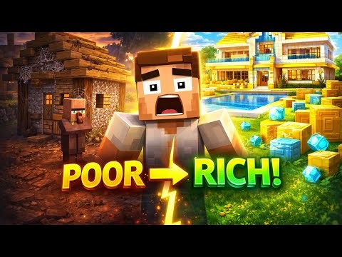 POOR ➝ RICH in Minecraft 😱 | Village Transformation Challenge!