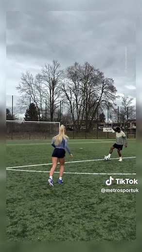 Alisha Lehmann and Montel McKenzie Score in Training