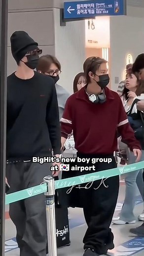 They’re preparing for the debut 🔥😭|bighit's new boy group at 🇰🇷 airport 2025| #bighit #hybe
