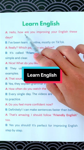 Learn English the smart way 📱✨ Short videos, simple lessons, real progress. Follow Friendly English and practice every day with us 🇺🇸 #learnenglish #tiktokenglish #englishconversation #esl #englishpractice