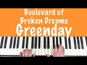 BOULEVARD OF BROKEN DREAMS - Greenday Piano Tutorial