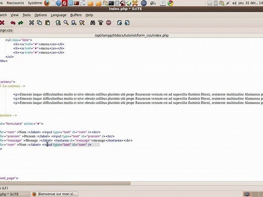 Tutoriel video: Aligner vos formulaires en CSS sans tableaux
