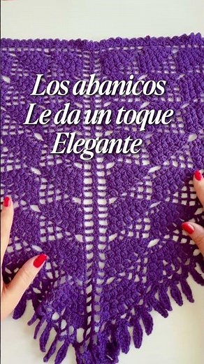 Pañuelo a Crochet #30 💜 Elegante, fácil y tejido con solo 100 g de hilo #tejiendodecorazon