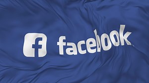 Download Facebook, FB Flag Seamless Looping Background, Looped Bump Texture Cloth Waving Slow Motion, 3D Rendering