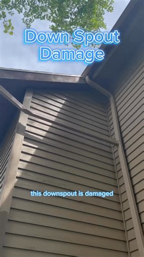 A kinked or bent downspout won’t drain properly. A dedicated downspout is recommended for best performance. #whatthefriday | Town & Country Home Inspections