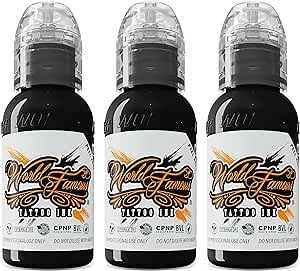 Amazon.com: World Famous Tattoo Ink - Grey Wash Tattoo Kit of 3 - Professional Tattoo Ink in Dark, Mid-Tone & Charcoal Grey Wash - Skin-Safe, Vegan & Non-Toxic (1 oz Each) : Beauty & Personal Care