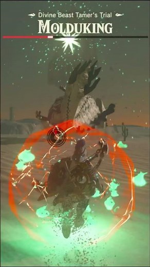 Fighting Molduking the King of Molduga in the Legend of Zelda Breath of the Wild