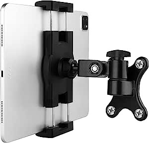 Mippko Tablet Wall Mount Holder,360° Rotation Tablet Holder Stand Aluminum Alloy Drill Mount for Kitchen,Office,Gym,Home Use,Compatible with 7~12.9 inch iPad/Nexus/Fire HD/e-Book/LG G Pads,