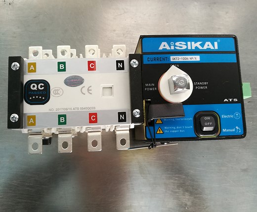[Hot Item] Aisikai Skt2-100A 4poles Ultra-Thin Type ATS Changeover Switch Automatic Transfer Switch