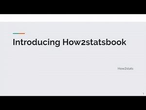Introducing How2statsbook