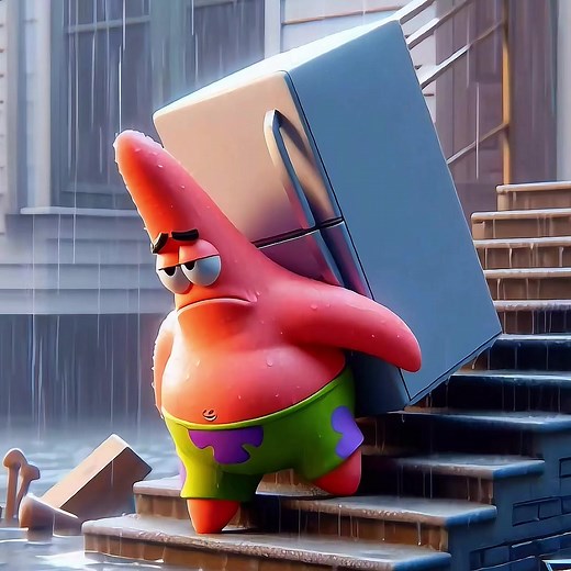 Patrick Star AI Eating Noodles Meme Compilation