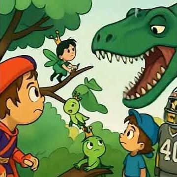 genderbent Laura giganotosaurus enters the conflict fight against Wonder Red saving Prince frog | AI