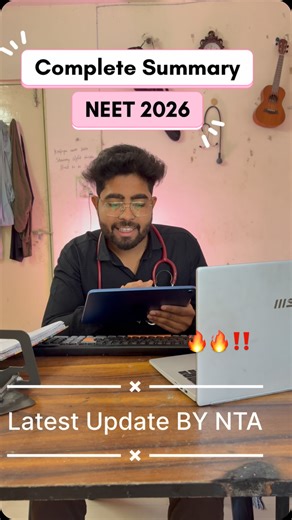 Yogesh Kushwah on Instagram: "🚨 NEET UG 2026 OFFICIAL UPDATE OUT! 🚨 📅 Exam Date: 03 May 2026 📝 Mode: Offline (Pen & Paper) ⏰ Time: 2:00 PM – 5:00 PM 📆 Form Start: 08 Feb 2026 📆 Last Date: 08 March 2026 ✏️ Correction Window: 10–12 March 2026 🆔 Aadhaar Mandatory ⚠️ Name, DOB & Gender must match Aadhaar 📱 Correct Email & Mobile number is compulsory ❌ Wrong details = Admit Card / Result issue 📌 Save this post 📌 Share with NEET aspirants 📌 Follow for daily NEET 2026 updates 🩺 Doctor banne