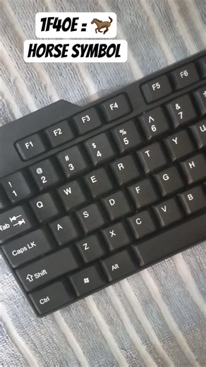 Typing trick!! ( Code 1F40E )_ Horse Symbol | #asmr #keyboard #typing #computer