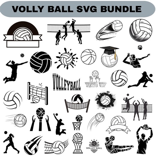 Volleyball SVG Bundle: Team Logo Graphics (digital Download) - Etsy