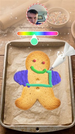 Messing around making a gingerbread man #shorts #forfun #creative