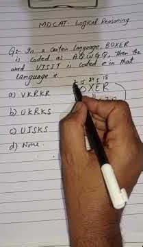 Coding-Decoding Questions | Logical Reasoning for Entry Tests