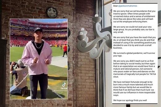 Kansas City bar destroys Jackson Mahomes: ‘We’ll survive your ego’