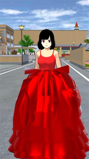 New red metallic princess dress tutorial 👑✨ | Sakura School Simulator #sakuraschoolsimulator #shorts