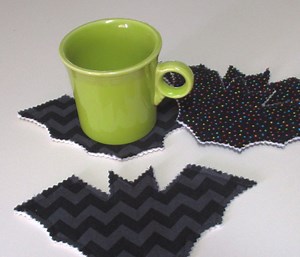 Make a Bat Coasters and Flying Bat Bunting - DIY Halloween Decor Ideas
