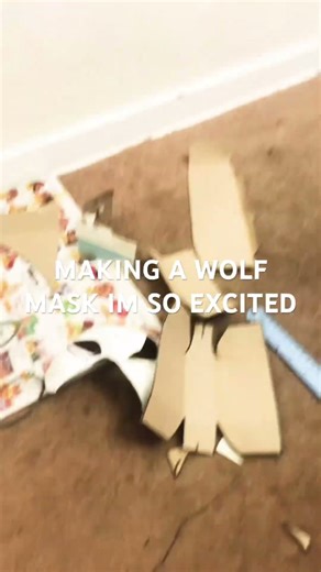 MAKING A WOLF MASK #furry#maskmaking#therianmask