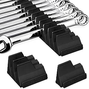 Ernst Manufacturing 10 Compartment Drawer Organizer: Heavy Duty Stackable Tray for Automotive Garage Tool Organization - Low-Profile Toolbox Storage - Nuts and Bolts, Tools, Parts, Easy to Clean - Red