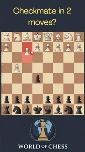 The Fool's mate! Checkmate in just two moves!