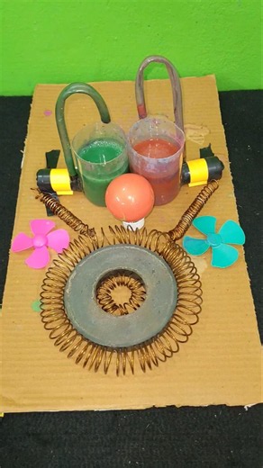 simple DIY project water flow project with magnet field power test experiment