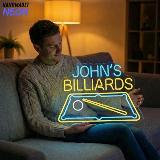 Billiards Neon Sign, Custom Name Pool Table LED Light, Game Room Wall Decor, Personalized Man Cave Gift - Etsy