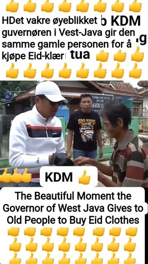 Det vakre øyeblikket guvernøren i Vest-Java gir den samme gamle personen for å kjøpe Eid-klær