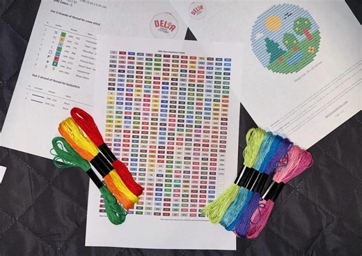 DMC Color Chart – Visual Reference Guide | Printable DMC Floss Color List for Embroidery & Cross Stitch - Etsy UK