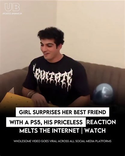 Updated Bharat.in™ | A heartfelt moment between two friends is winning hearts across social media after a girl surprised her close friend with a brand-new PS5.... | Instagram