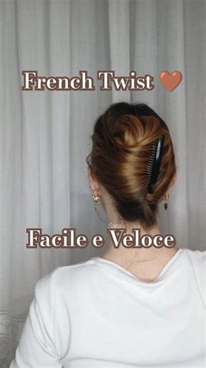 Tutorial French Twist ✨ Easy & Elegant Updo #short #hairstyle #tutorial