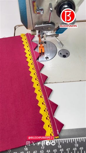 Simple method of making triangular lace Episode 2362 Follow My Page Facebook : Bilochpuratips 2 . . . . . . #bilochpuratips2 #bilochpuratips #sewing #reels #needlework #fblifestyle . | bilochpuratips 2
