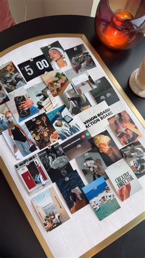 How to break down your vision board into actionable steps? Ask yourself questions and set goals with in each of the areas you broke your vision board into! • What does feeling healthy mean this year—and what one habit will you commit to daily? • How many workouts per week or steps per day will you aim for? • What specific career goal are you working toward in the next 90 days? • What skill, course, or connection will support that goal this month? • How will you intentionally show up in your rela